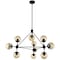 Cwi Lighting Glow 10 Light Chandelier With Black Finish 9614P39-10-101 - alternate 1